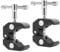 TRIXES Crab Clamp - 2PC Mount Stand Vice - Desk Wall Panel Holder Clip Professional 1/4 and 3/8” Thread - Professional Photographer Tool - Photography Camera Mount - Opens to 5.5 mm