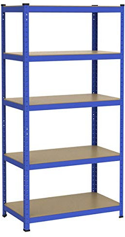 Yaheetech Estantería de Almacenaje Metalica 180x90x45cm Estante Industrial Acero para Garaje Almacén Taller Trasero Sótano Cocina Carga hasta 1325kg