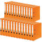 Original Falken 25er Pack PP-Color Kunststoff-Ordner. Made in Germany. 5 cm schmal DIN A4 orange Ringordner Vegan Aktenordner Briefordner Büroordner Plastikordner Schlitzordner