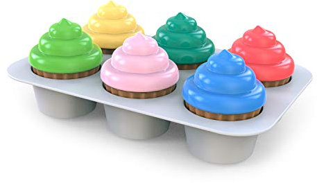 Bright Starts, Sort & Sweet Cupcakes, jouet trieur de formes et de couleurs pour les bébés de 3 mois et plus
