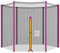Mehomei Trampolin Ersatznetz Ø 305 cm 6 Stangen, Trampolin Sicherheitsnetz Ersatz Netz, Rundes Schutznetz - Rosa
