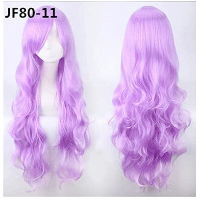 80Cm 31''Long Wavy Perücken Hitzebeständiges Synthetisches Haar Frauen Universal Anime Cosplay Perücke Kostüm Zubehör Party Perücken + Mütze Jf80-11