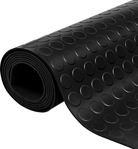 Antirutschmatte, Werkbank Auflage u. Bodenmatte - Gummi Matte für Keller, Anhänger,Garage,Gummi-Bodenmatte Antirutschmatte mit Punkten 2 x 1 m