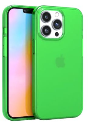 FELONY CASE - iPhone 13 Pro Max Neon Green Clear Protective Case, TPU and Polycarbonate Shock-Absorbing Bright Cover - Crack Proof with a Gloss Finish - Full iPhone Protection