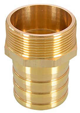 Candeon Conector de Manguera de latón a Conector de Manguera de Rosca Profunda NPT Macho(2 50mm)