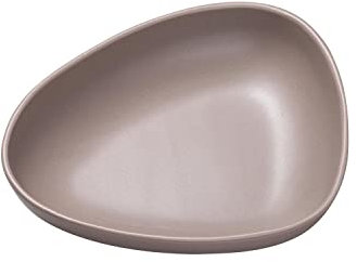 LindDNA Curve Suppenteller aus Steingut in der Farbe Warmgrau, Maße: 22cm x 19cm x 5cm, 991430