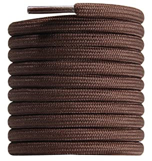 CCSOFTIME Cordones Marrón Redondos para Zapatos de Botas de Deporte de Trekking de Trabajo de Seguridad,Cordon para Botas Tipo Militares,Cordones Botas de Montaña Resistente y Duraderos,90cm