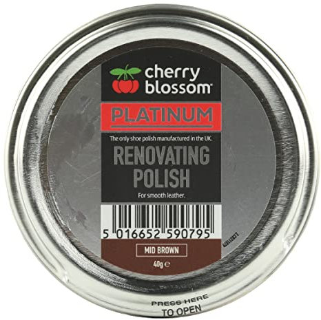 Cherry Blossom Footwear Renovating Polish Shoe, Mid Brown, 40g