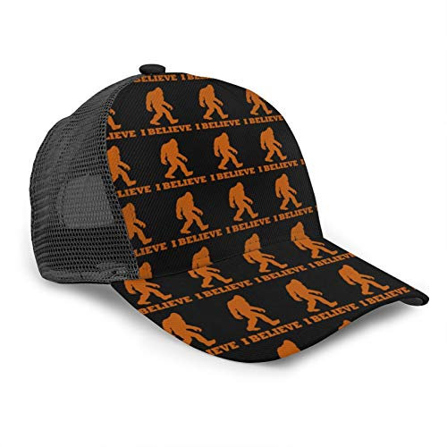 Oaieltj Unisex Baseballkappe Unisex Verstellbare Snapback Cap Cool Hip Hop Trucker Hut Atmungsaktiv Papa Hut, Bigfoot I Believe, One size