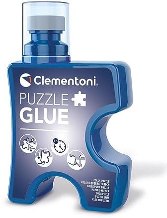 Clementoni | Colle pour Puzzles 200 ML | Colle Liquide Transparent avec Applicateur Éponge | Séchage Rapide | Accessoire pour Puzzle Adultes et Enfants | Fixation Durable sans Voile |Idée Cadeau