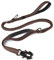 Joytale Taktische Hundeleine, 1.2m-1.8m Bungee Hundeleine Reflektierend mit 2 Gepolsterten Griffen, Autosicherheitsgurt, Leine Hund ohne Zugkraft für Mittelgroße, Große, X-Große Hunde, Braun