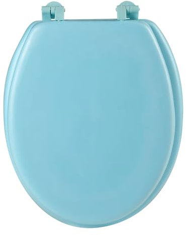 Blue Toilet Seat, Uo Type Toilet Seat, Eav Round Toilet Seats for Standard Toilets, Stable Hinges Mute Household Toilet Cover, Easy to Mount, Ergonomic Design Soft Close Toilet Seat