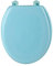 Sedile per wc blu, sedile per wc di tipo Uo, sedili per wc rotondi Eav per wc standard, cerniere stabili, coperchio per wc domestico muto, facile da montare, sedile per wc