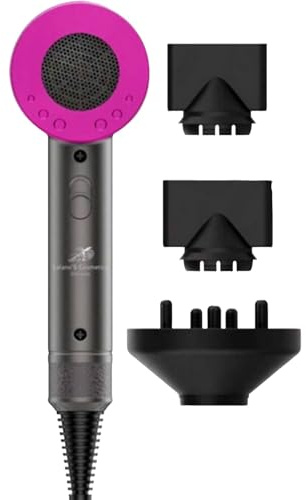 Lalano’S Cosmetics Ionic Haartrockner mit 3 Styling-Düsen – 2000 W AC-Motor, Ionen-Technologie, Hot/Cold-Funktion, Temperaturkontrolle, für Volumen, Glanz & Frizz-freies Styling