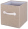 FAVORTALK Underwear Organiser Foldable Stackable Jeans Organizers Removable Dividers Fabric Closet Storage Bin Container for Clothing Pants Sweater Wardrobe Clothes Organisers, Khaki H22214