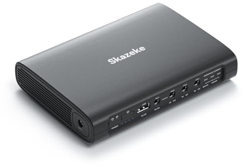 Skazeke Mini UPS Uninterruptible Power Supply 20000mAh Lithium Ion Backup Battery with DC Output 12V/9V/5V/6A for Wireless Router, Modem, LED Light, CCTV Camera,