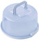 Duiaynke Porta cupcake con manico pieghevole piatto rotondo portatile adatto per torte da 20,3 cm o piccole blu