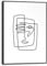 REINDERS Gerahmtes Bild, Picasso Face, Wohnzimmer, Poster, Wanddeko, Room Decor, MDF, Schwarz-Weiß, 40x30cm