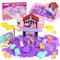 Ulikey Sandbox Set, Geschenke für Mädchen Tierpflege Spielzeug Magic Spielsand Koffer mit 1kg Knetsand, Miniatur-Hauskatzen Sensorisch Sandspielzeug, Kreatives Indoor-Sandspiel für Kinder