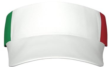 FWJZDSP Sonnenschutz-Schirmmütze für Erwachsene mit Italien-Flagge-Muster stilvoller und Verstellbarer Sonnenschutzhut für Männer und Frauen