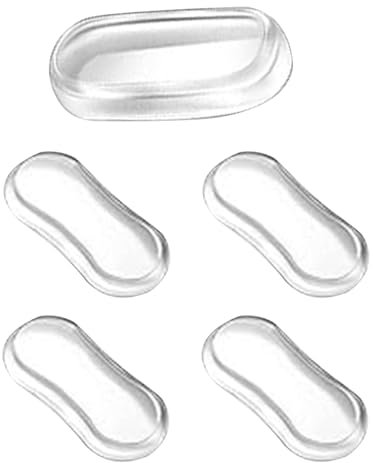 WC-Sitz-Puffer – 5 Stück Silikon-WC-Sitz-Stoßstangen | transparentes Ersatz-Set für WC-Sitz, Stoßstangen-Ersatz-Set mit starkem Kleber | Anti-Kollisions-Toilettensitz-Puffer-Pads für Zuhause, Hotels