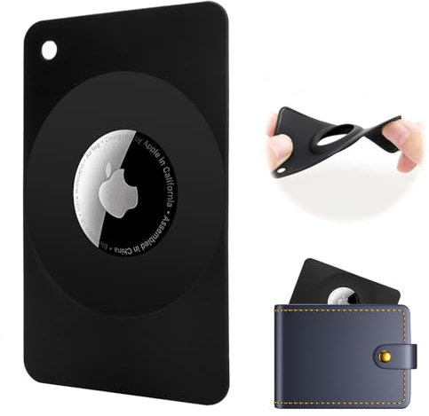 VOSSOT Custodia per Airtag, Airtag, portafoglio Airtag, porta carte di credito per portafoglio, custodia Airtag, sottile carta Airtag, custodia ultrasottile per Apple Airtag, carta di credito