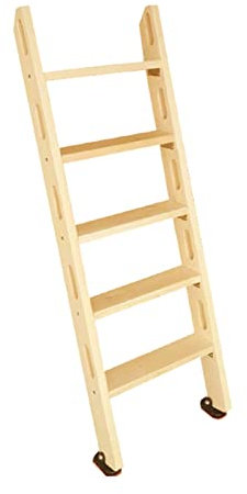 Bed Ladder, Retro Bunk Bed Ladder with Handrail, Floor Standing Interior Dorm Loft Twin Bed Ladder, Universal Replaceable Bedroom Rv Bunk Ladder(5 Step 150 cm (59))
