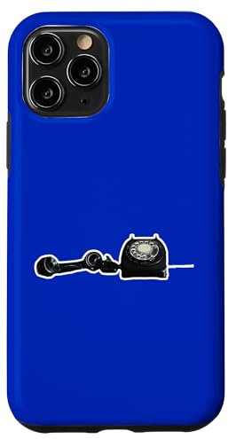 Carcasa para iPhone 11 Pro Retro Dial Rotary Phone Old School Teléfono Tienda de segunda mano