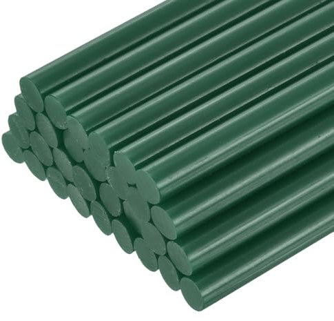 sourcing map 30pcs Mini Hot Glue Gun Sticks 11mm x 100mm High Sticky Large Hot Glue Sticks for Glue Gun, Dark Green
