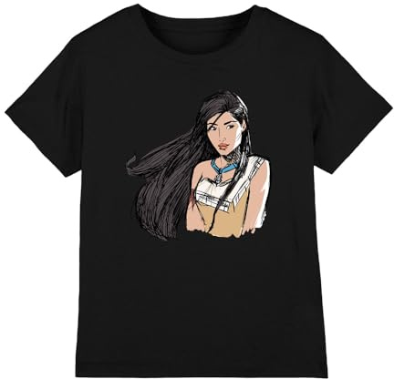 Pocahontas Girl's Pocahontas Sketch Girls T Shirt T-Shirt