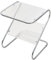 bingomiynhg Petite Table Basse de Rangement en Verre avec Porte-revues, Table d'angle, canapé, Table de Chevet avec Table d'appoint (D 50 * 50 * 60cm)