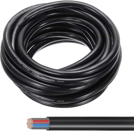 QUARKZMAN 16FT 18AWG 8 Conductor Cable Eléctrico, 18/8 Cobre Estañado Altamente Flexible Calibre 18 Cable Eléctrico Para Cableado Barcos Cableado Casa Sistemas Alarma Luces Portátiles