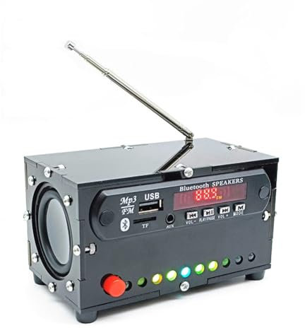 Sctecoau DIY FM-Radio Elektronik-Kit Bluetooth Audio 5Wx2 Spektrumanzeige Musik-Player Lötübungen