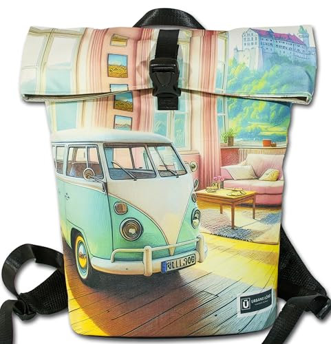 Urbaner Rolltop Rucksack für Damen & Herren | Wasserdicht, Leicht & Robust | Laptopfach, Atmungsaktive Rückenpolsterung, Ergonomische Träger
