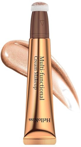 Blush Highlighter Stick, Creamy Multi-Stick, vielseitiger Highlighter Makeup Adds Shimmer, Blends Effortlessly, Blush Highlighter Contouring Pen für Cheeks, 1 Stück