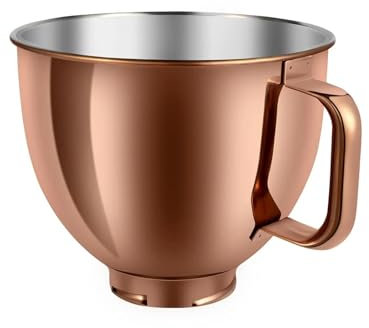 Bvhklxseb Blender Bowl Rose Gold Bowl Compatible For KitchenAid 5QT Mixer Stainless Steel Bowl Replacement Bowl Tilt-Head Mixers
