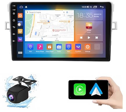 Estéreo de coche Android 13 de doble DIN con pantalla táctil de 9 pulgadas para Toyota Verso EZ (2010-2015) Android Auto Radio de Coche con Carplay navegación GPS controles el volante radio FM BT Bl