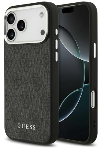 CG MOBILE Guess 4G Classic Logo Compatible with MagSafe Case for iPhone 17 Pro Max (Black)