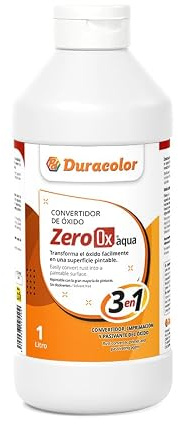 Duracolor ZeroOx Aqua Convertidor de Óxido al Agua 3 en 1 | Pasivante, Imprimación y Anticorrosivo para Metal | Compatible con Pintura al Agua y Disolvente | Uso Exterior e Interior (500 ml)