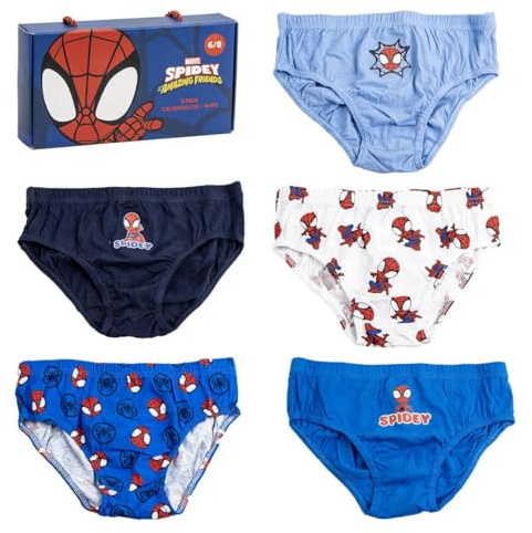 Marvel Jungen Unterhosen Spidey And His Amazing Friends, in Geschenkbox, 5 Stück, multi, 6-8 Years