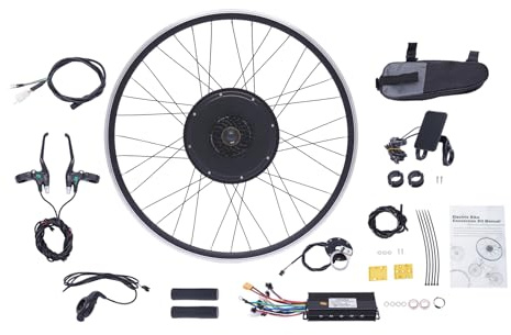 Mqwdxzfes 250W/1000W E-Bike Umbausatz, 28 Zoll 29 Zoll Hinterrad/Vorderrad Elektrofahrrad Kit mit LCD-Display, Pedalassistenz, Umbausatz Motor Kit für 700C/28 29 Fahrräder (48V 1000W Hinterrad)