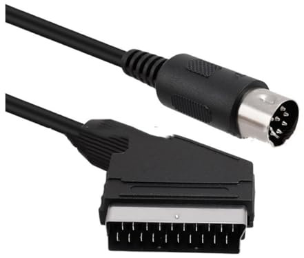 Cavo SCART RGB da 8 pin DIN a 21 pin maschio compatibile con Sega Genesis Model 1/Mega Drive 1