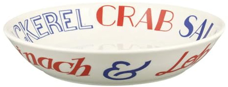 Emma Bridgewater Red & Blue Toast Medium Pasta Bowl