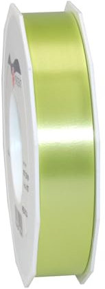 C.E. PATTBERG Geschenkband limetten grün, 91 Meter Ringelband 25 mm zum Basteln, Dekorieren & Verpacken von Geschenken zu jedem Anlass
