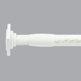 Gardinenstange, mit automatischer Verriegelung (L200 cm) quadratisch weiß