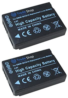 2X Trade-Shop Kamera Li-Ion Akku 1200mAh kompatibel mit Panasonic Lumix DMC TZ6 TZ7 TZ8 TZ10 TZ65 ZS1 ZS3 ZR1 ZX1 ZX3 DMC-TZ-8 DMC-TZ-10 DMC-TZ-65 DMC-ZS-1 DMC-ZX-1 DMC-ZX-3
