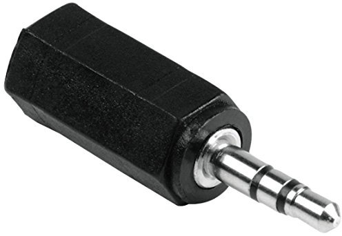 Hama 75122391 Adattatore audio, jack maschio da 3,5 mm/femmina da 2,5 mm, stereo, colore: Nero