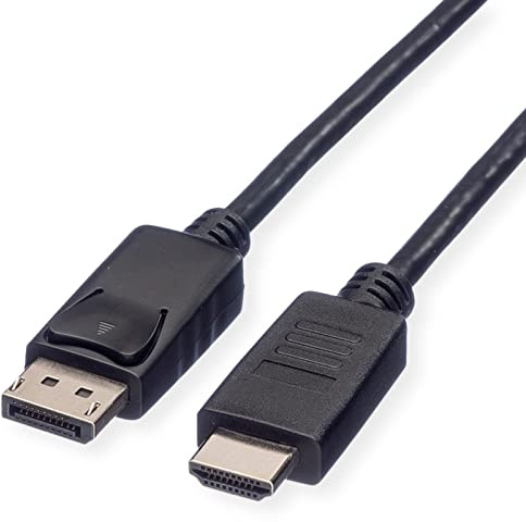 Roline Displayport to HDMI Cable | Male/Male | Transmission of Video and Audio Signals Black 2 m