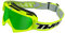 TWO-X Cross-Brille - Motocross-Brille mit verspiegeltem grünen Glas - Kratzfeste Motorrad-Brille - Enduro & Downhill - Modell Race - Neongelb