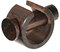 CHICNET Plug Narraholz Pin-Creole dunkel braun gemasert Holz-Pin Creole Organic Holz Piercing Ohrring Tube Flesh Tunnel Damen Herren 4mm - 16mm Dehnung